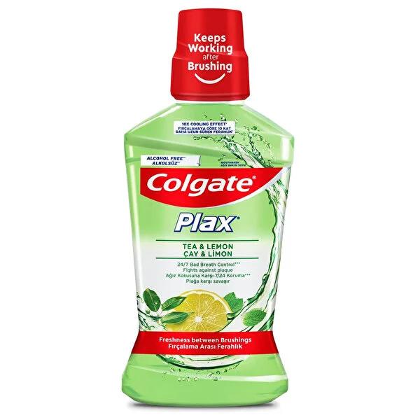 Colgate Plax Tea & Lemon Mouthwash - Alcohol-Free, Fluoride Oral Care Solution