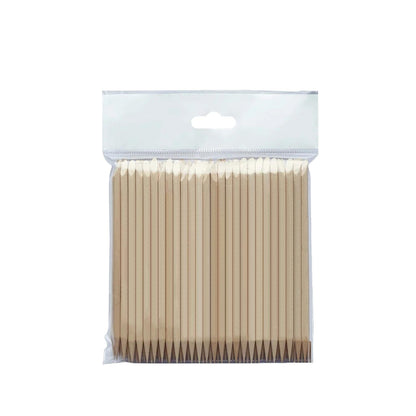 Staleks Orange Wood Cuticle Pushers for Manicures 110mm 100 Count