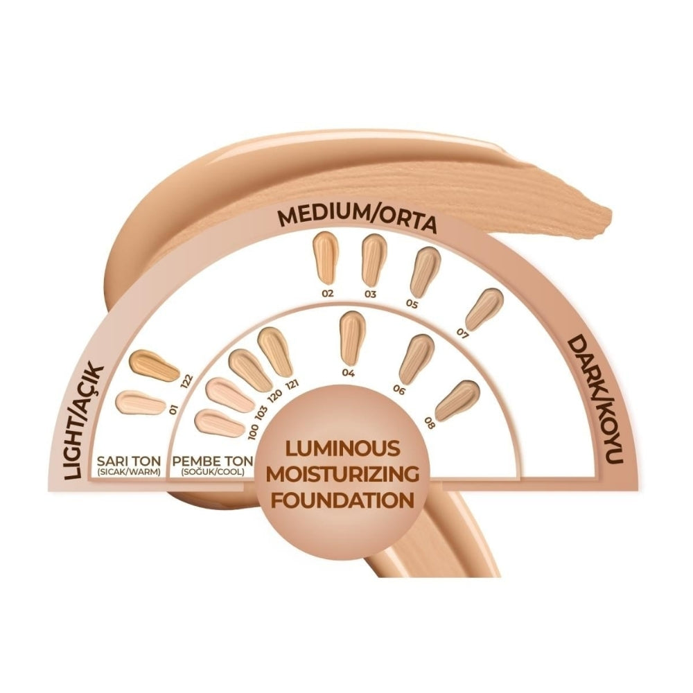 Note Luminous Moisturizing Foundation for Glow, Shade 001