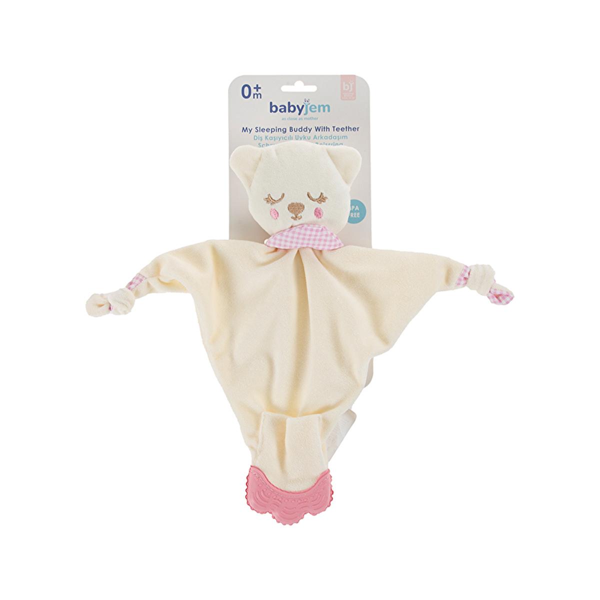 Babyjem Soft Teething Toy and Sleep Companion for Infants - Machine Washable, 0-18 Months, Cotton-Polyester