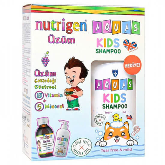 Nutrigen Grape Pediatric Syrup 200 ml & Kids Shampoo 250 ml Set