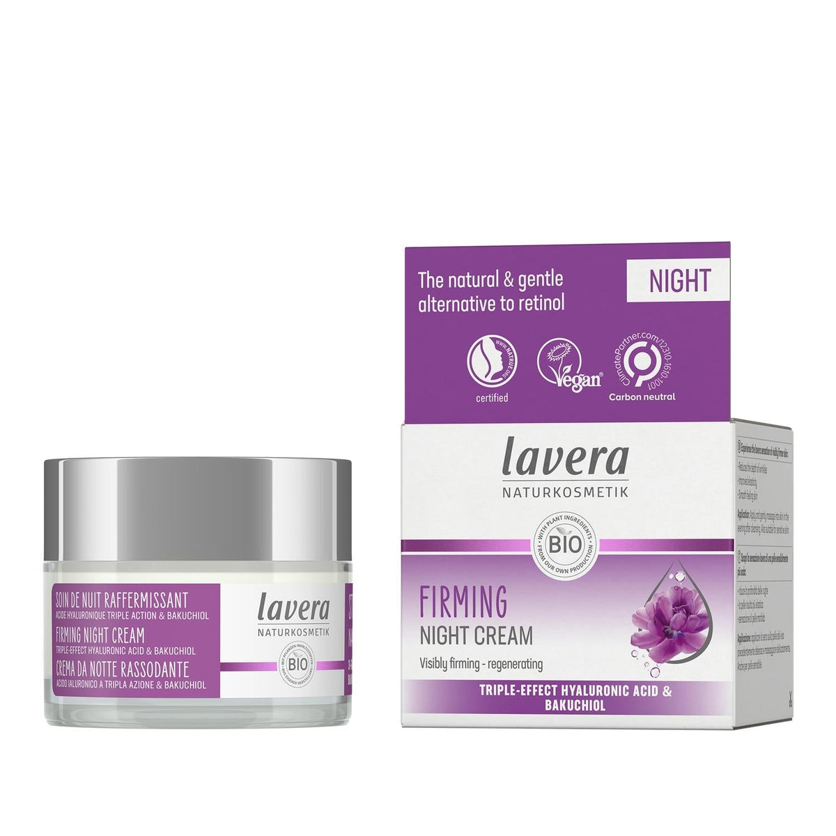 Lavera Firming Night Cream - Natural Anti-Aging Night Care for Firming & Moisturizing Skin - 50ml