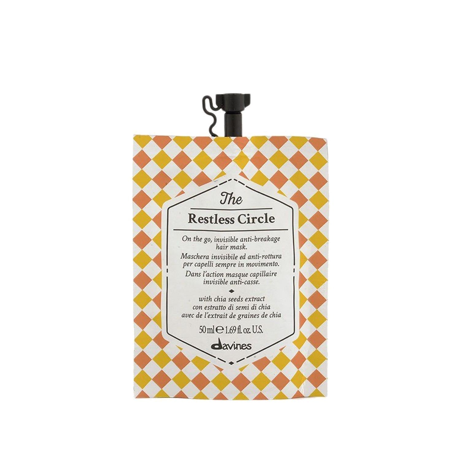 Davines Restless Circle Hair Care Mask - Nourishing Split End Preventer for Damaged Hair, 1.69 fl oz