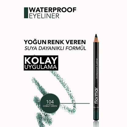 Flormar Waterproof Mat Eyeliner - Long-Lasting, Intense Pigment, Smudge-Proof - Flormar Waterproof Eyeliner