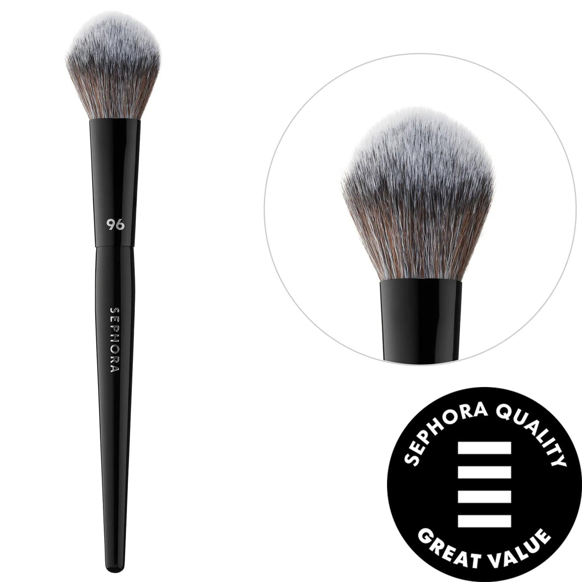 PRO Blush Brush #96 by PRO - Vegan Synthetic Bristles, Sustainable Makeup Brush for Cheek Color Application