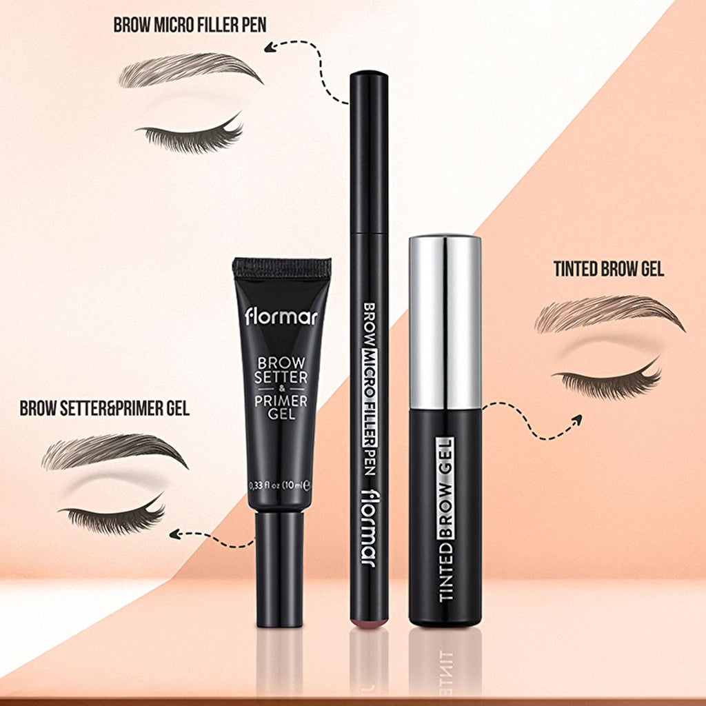 Flormar Brow Micro Filler Eyebrow Filler Pen - Liquid Eyebrow Pencil for Fuller Brows, Natural Look, Long-Lasting