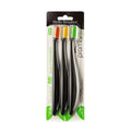 Promis Black Toothbrush Set with Soft Bristles 3-Pack