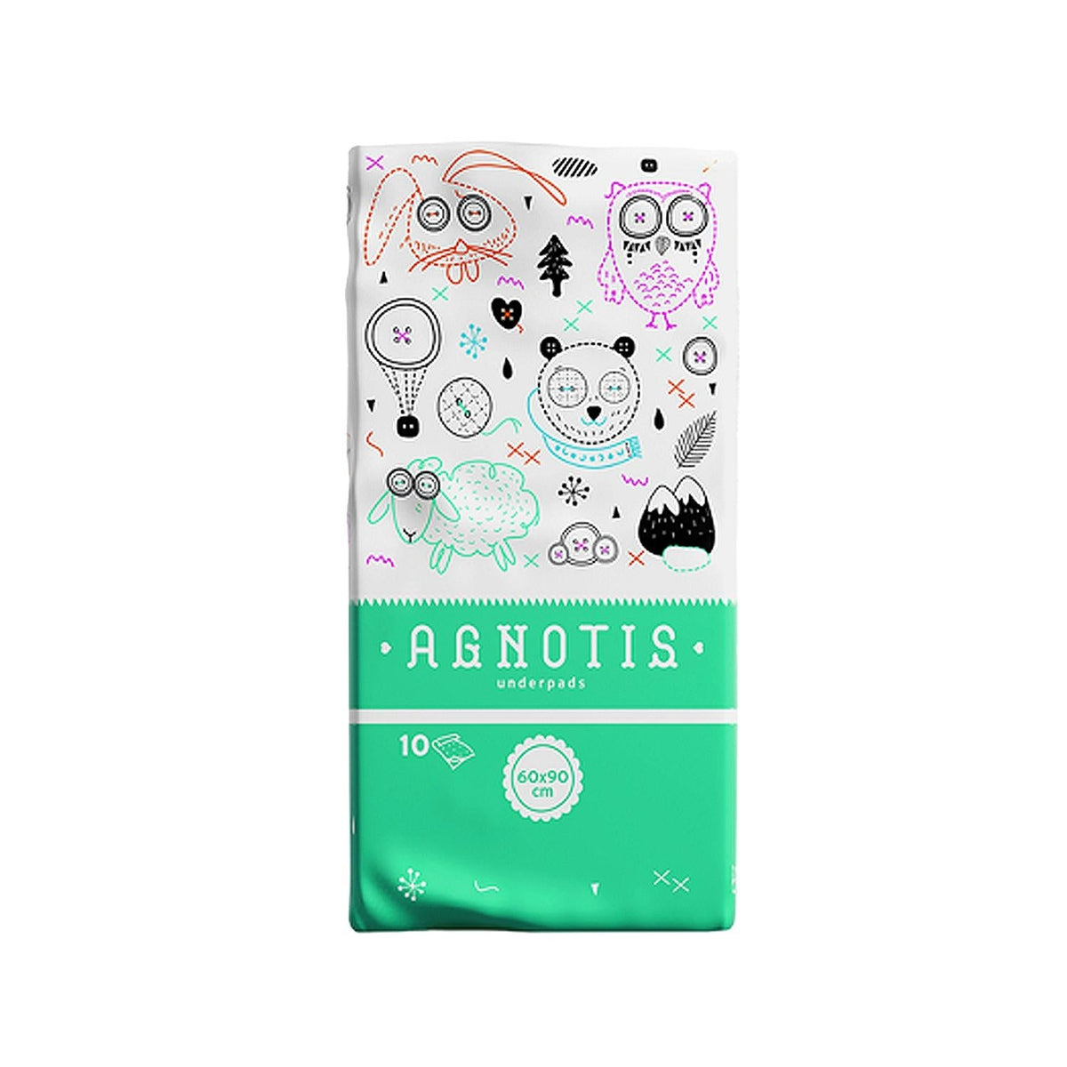 Agnotis Underpads 60x90 cm - Protective Bed Underpads for Incontinence Care, Potty Training, and Bed Protection - Pack of 10