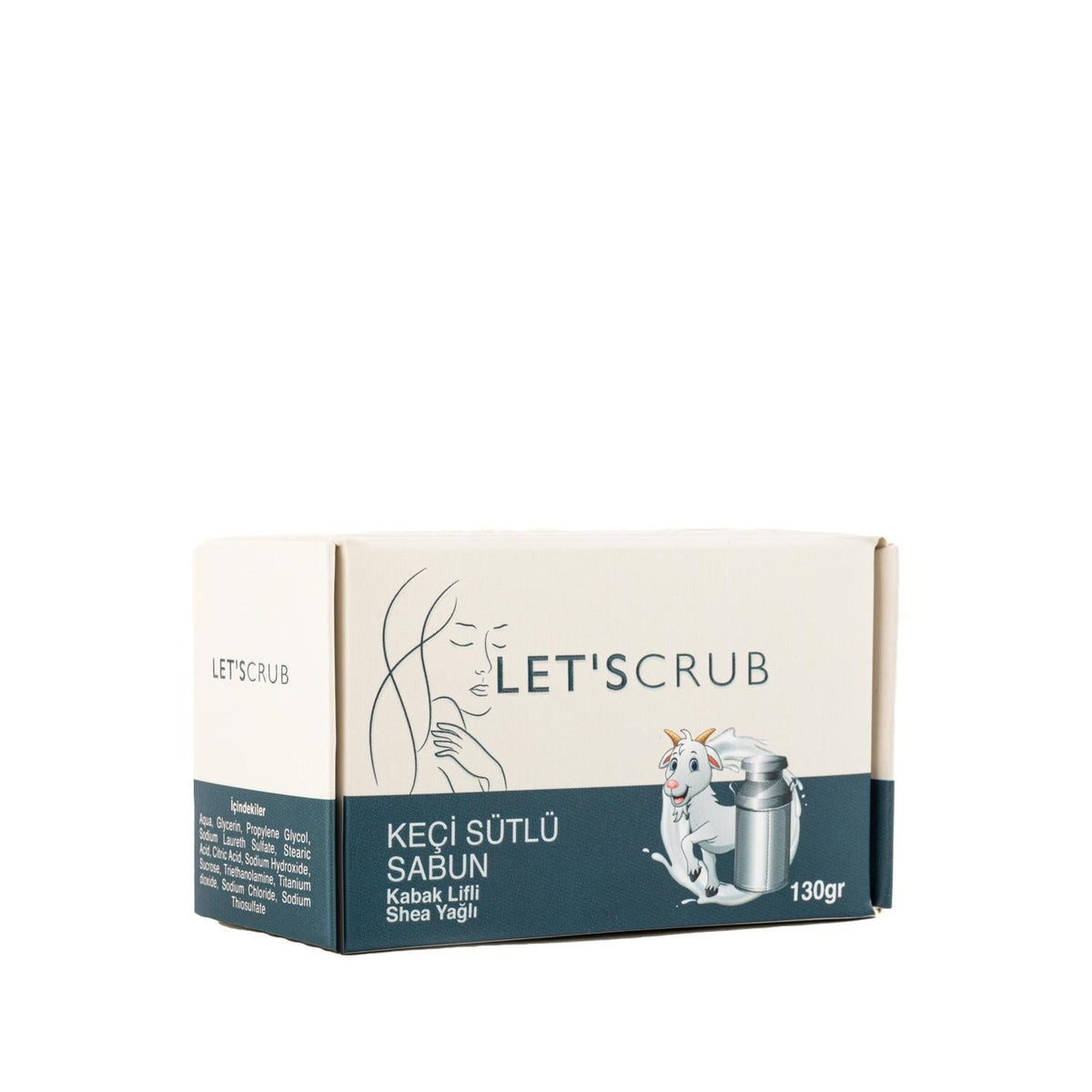 Let'scrub Goat Milk Soap with Kabak Lifli - Natural, Moisturizing Soap for Dry Skin