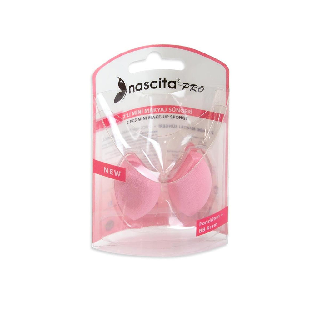 Nascita Mini Makeup Sponge - 2 Pack, Portable Foundation & BB Cream Applicator for Smooth Makeup, Travel Makeup Essentials