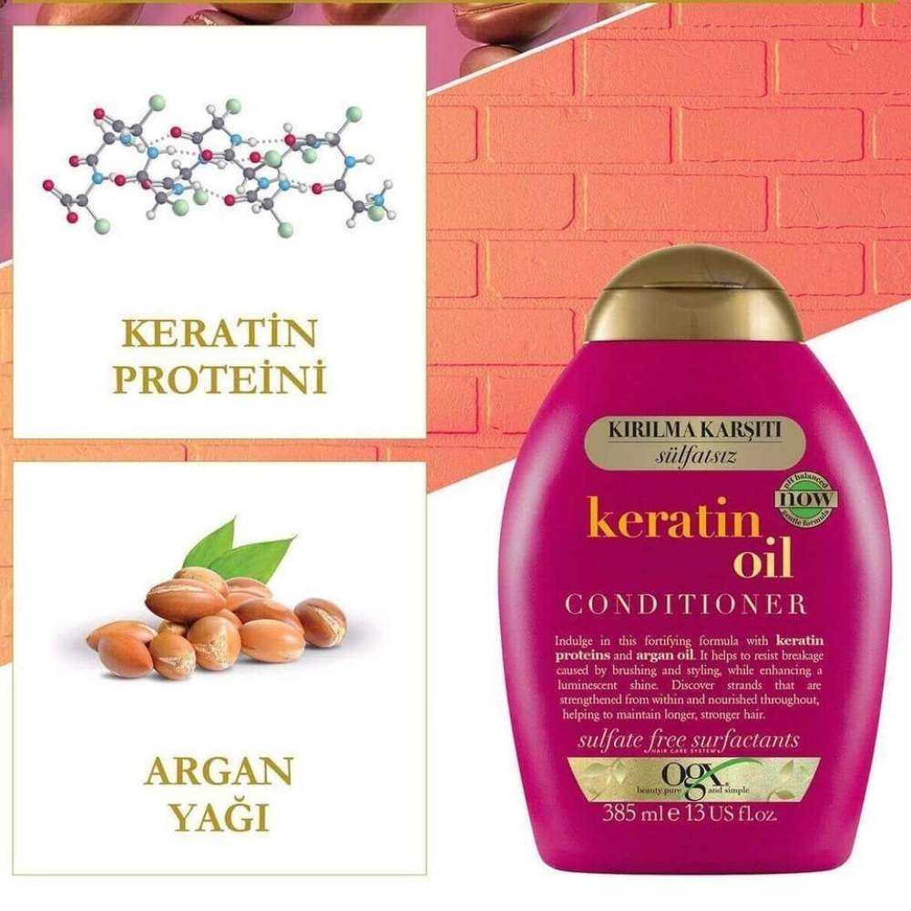 OGX Keratin Oil Conditioner for Strong & Smooth Hair 385 ml