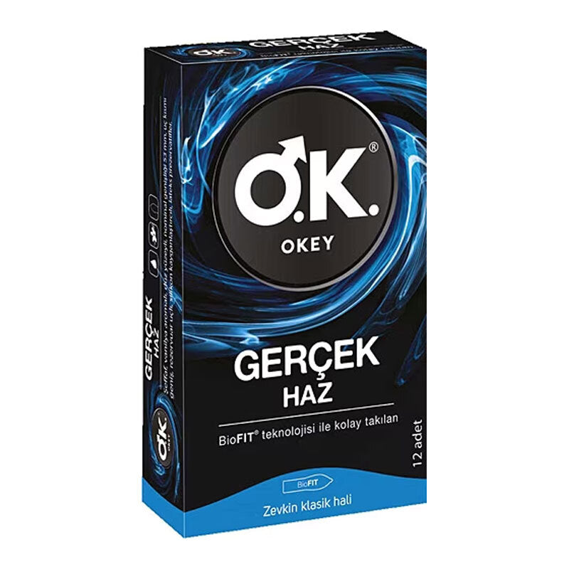 Okey Gercek Haz Ultra Thin Condoms for Extra Pleasure 12-Pack