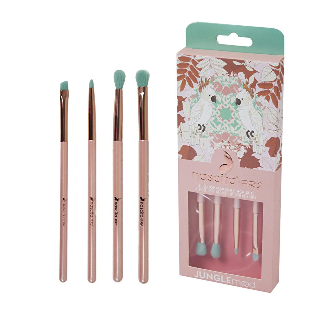 Nascita Pro Makeup Brush Set - 4 Piece Professional Makeup Tools with Synthetic Bristles