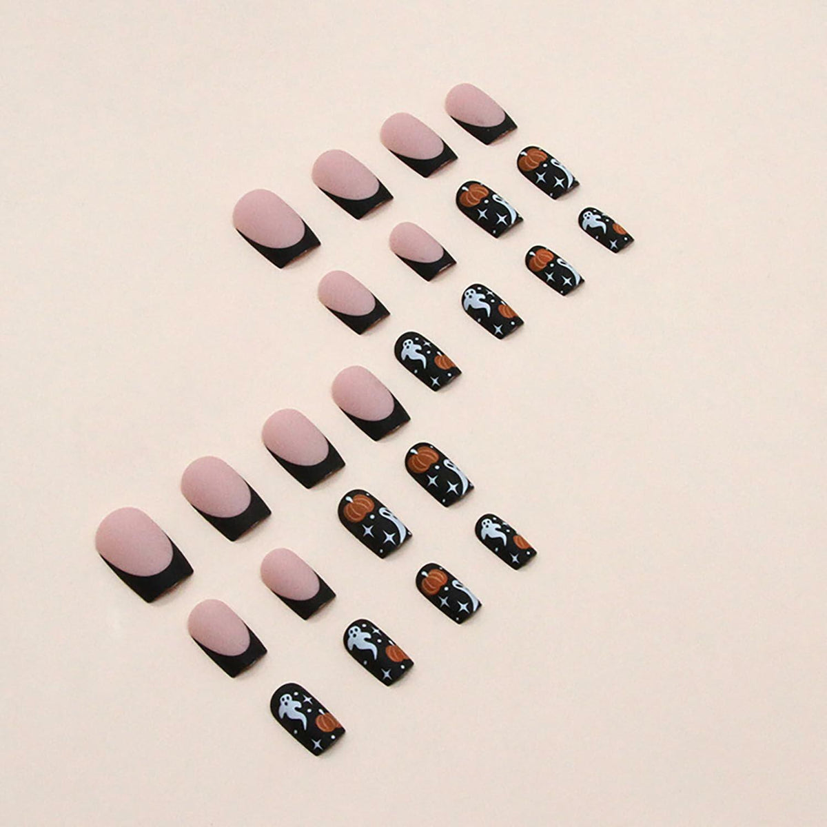 RIICFDD Cat Eyes Press On Nails 30 Pcs Short Square Acrylic Glitter False Nails