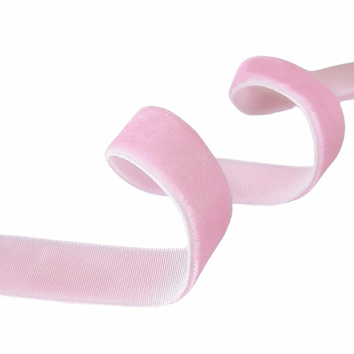 Abbaoww Pink Velvet Ribbon 3/8 Inch Single Face 50 Yards Gift Wrap