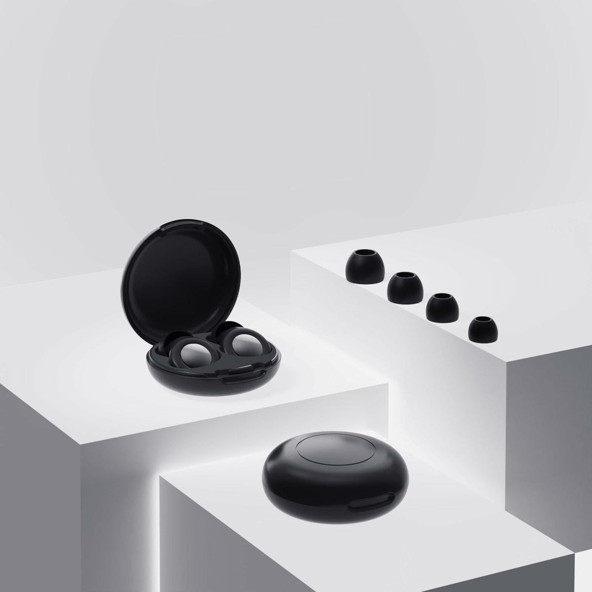 Reusable Silicone Ear Plugs Black Noise Cancelling 30dB Comfortable Swim