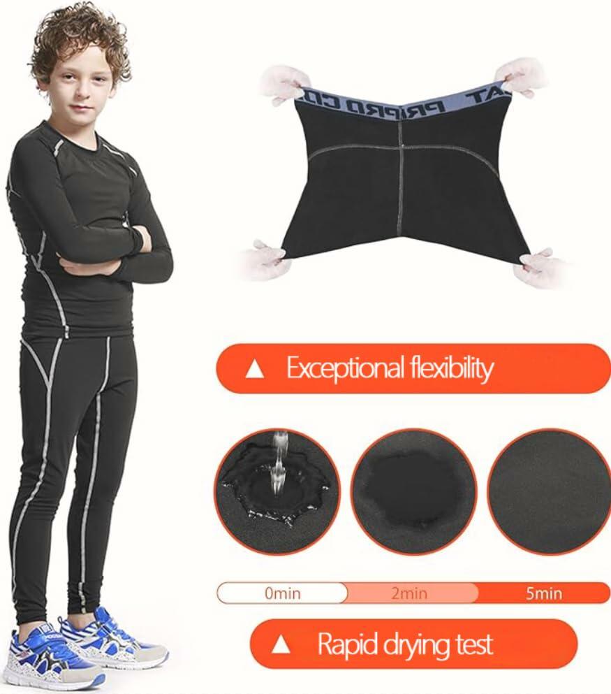 Muzikin Kids Thermal Underwear Set Fleece-Lined Warm Moisture-Wicking Size 26