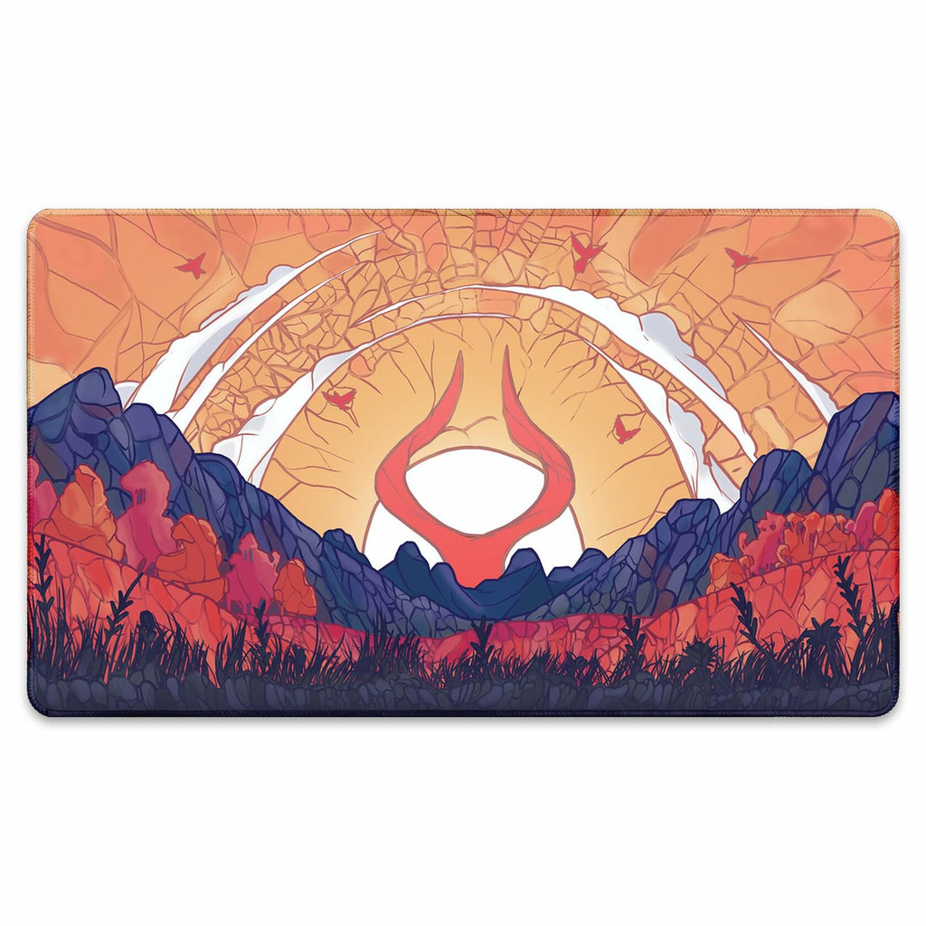 Paramint Plains Mana Scenery Stained Glass Stitched MTG Playmat TCG Mat