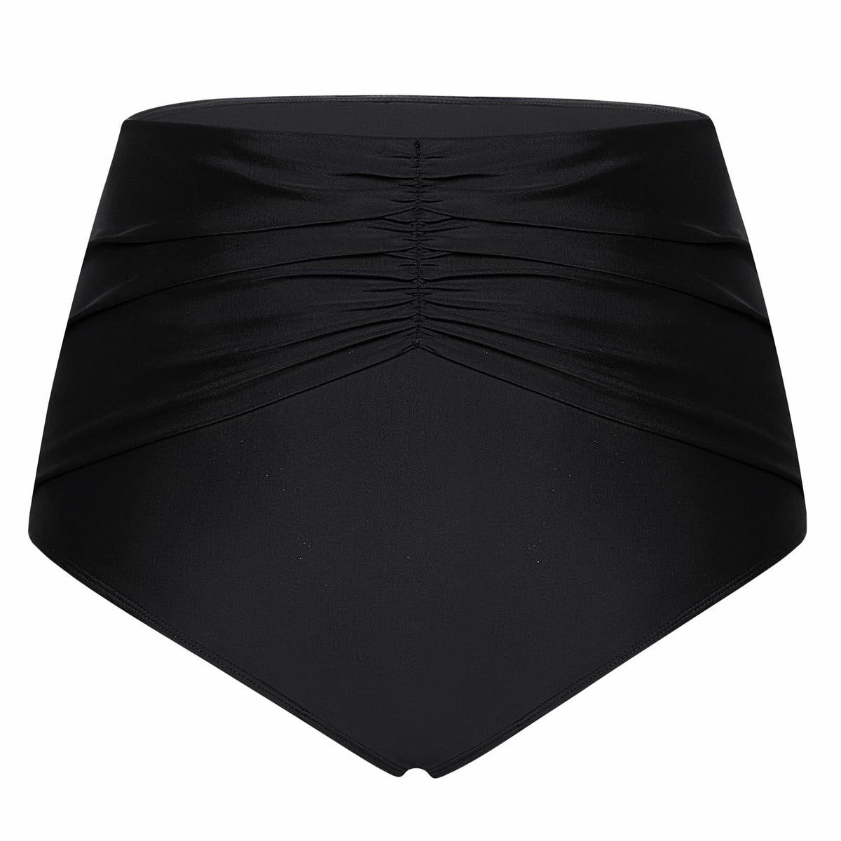 Hanna Nikole Women's High Waisted Tummy Control Bikini Bottom Black
