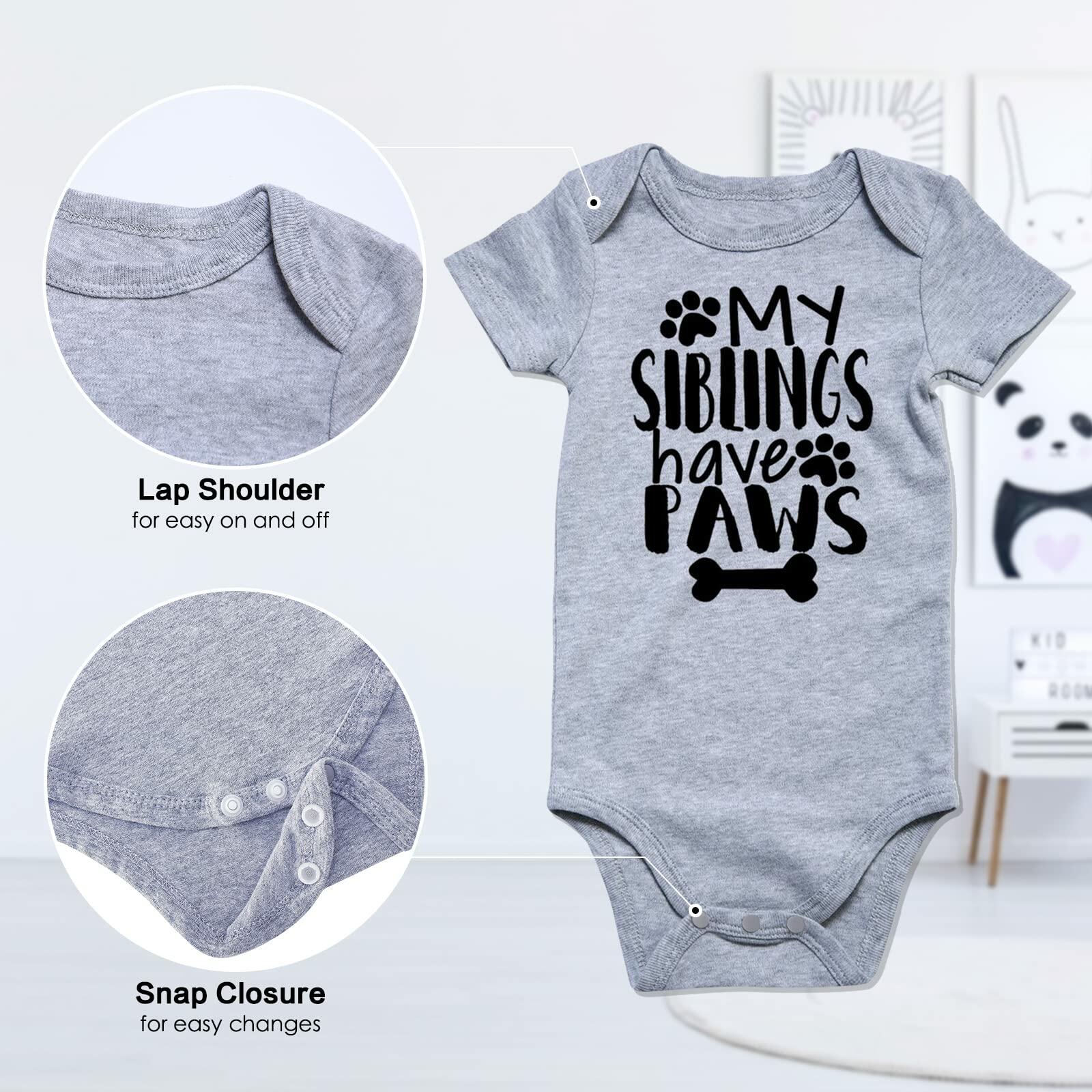 Funnycokid Baby Mother's Day Outfit Our First Mother's Day, Gray,  0-3 Months