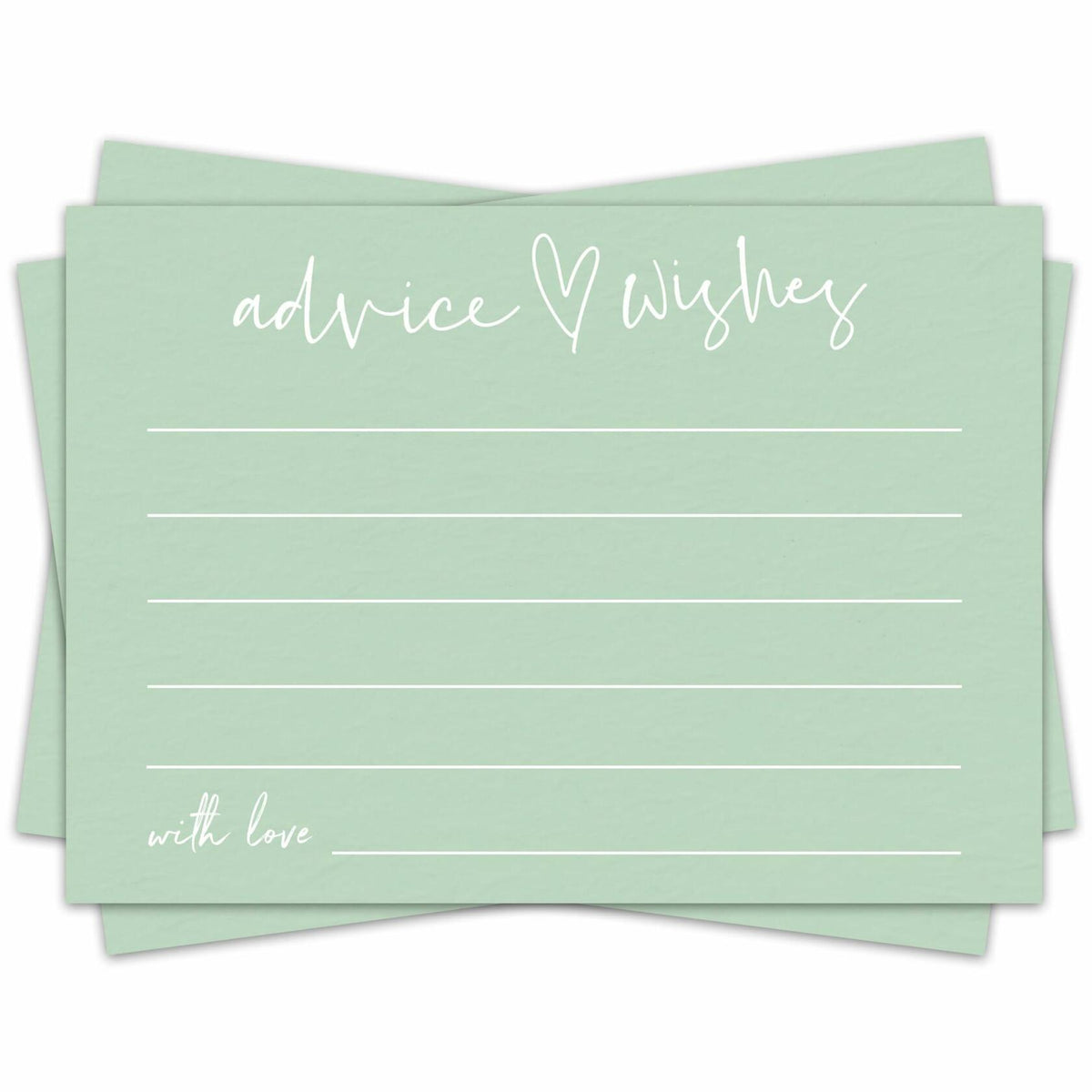 Qoamp Wedding Advice Cards 4x6 Inches 30pcs White Minimalist Bridal Shower