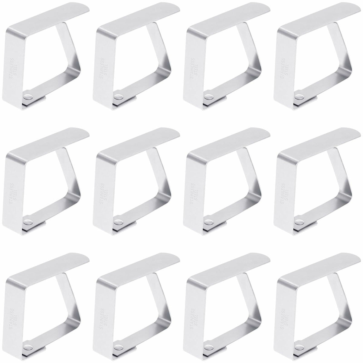 YASUOA Stainless Steel Dining Tablecloth Clips Heavy Duty 12 Pieces