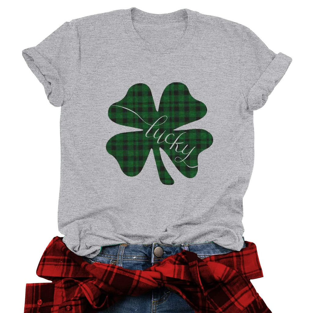 St Pattys Day Shirt Women Everybody in The Pub Getting Tipsy Lucky Clover Tee S