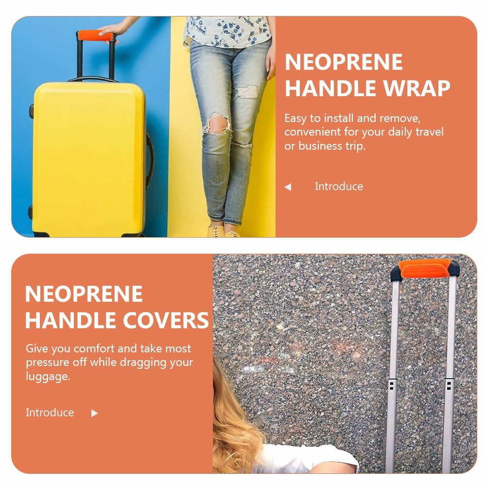 LIFKOME 2pcs Soft Neoprene Luggage Handle Wraps Comfortable Grip Covers