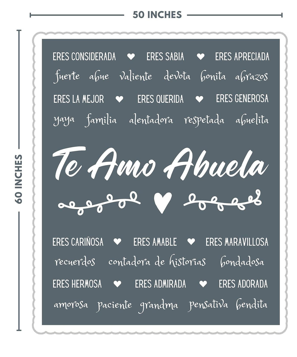 FILO ESTILO Abuela Blanket Sherpa Grey 60x50 Inches