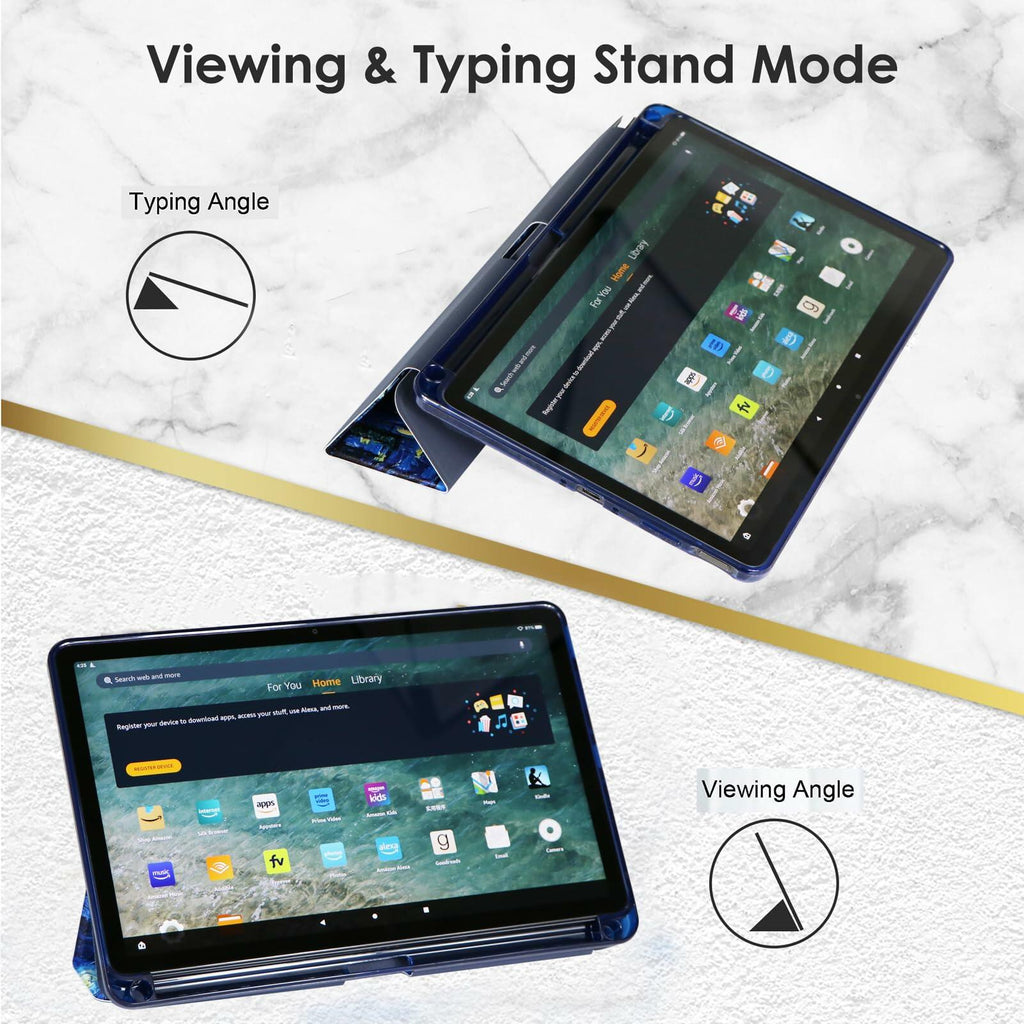 Case for Fire Max 11 Tablet 2023, Shockproof Stand Cover w/ Pencil Holder