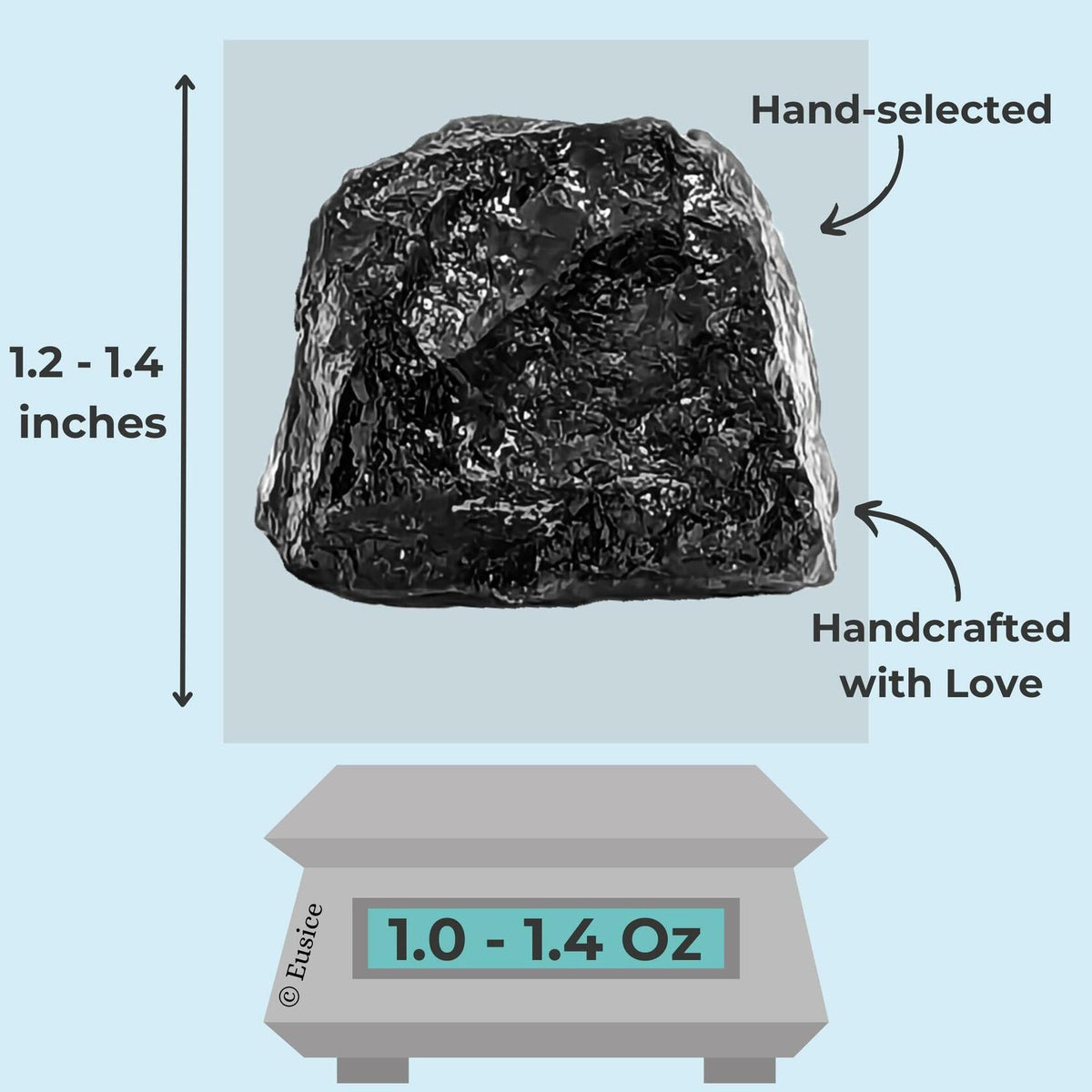 Obsidian Rough Raw Natural Stone Chakra Crystals 2 pcs Reiki Healing