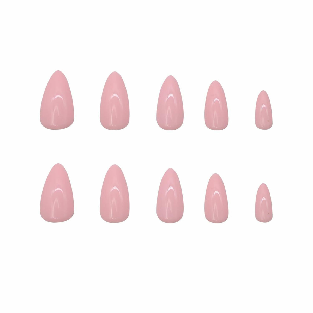 RIICFDD Black Press On Nails Almond Medium Acrylic Full Cover 24Pcs