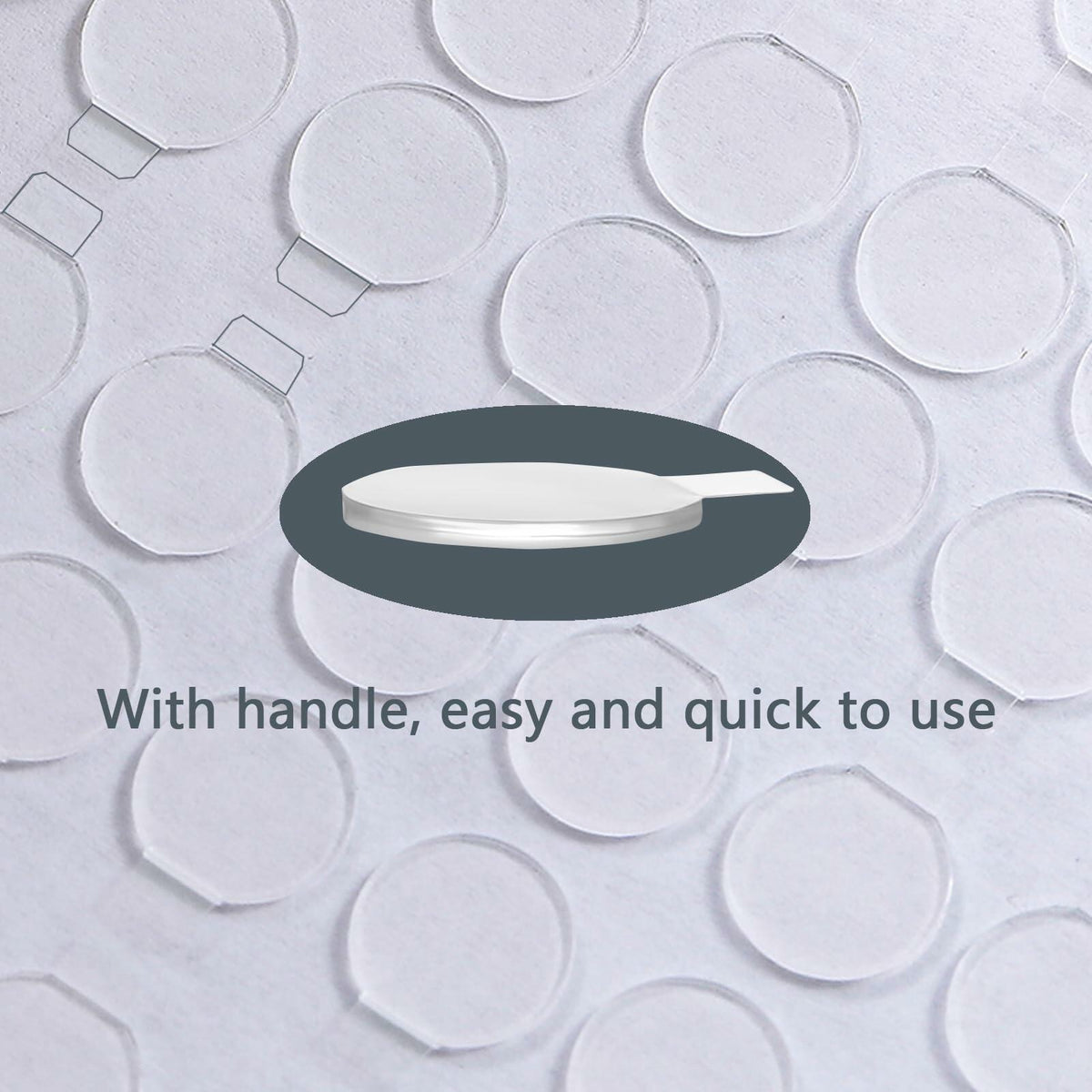 Adhesive Stick Dots Two-Sided Mounting Putty 0.4"x0.4" 600pcs Clear