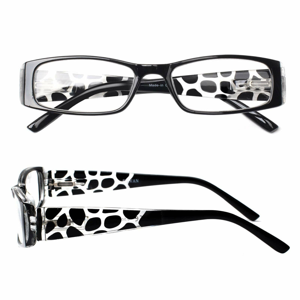 [Like New] 5 Pack Spring Hinge Reading Glasses Rectangular Multicolour 2.25 Power