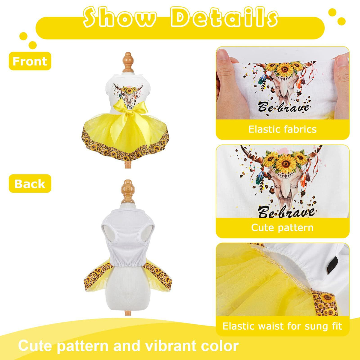 Dog Dress Puppy Skirt Tulle Lace Birthday Party Small XS Size