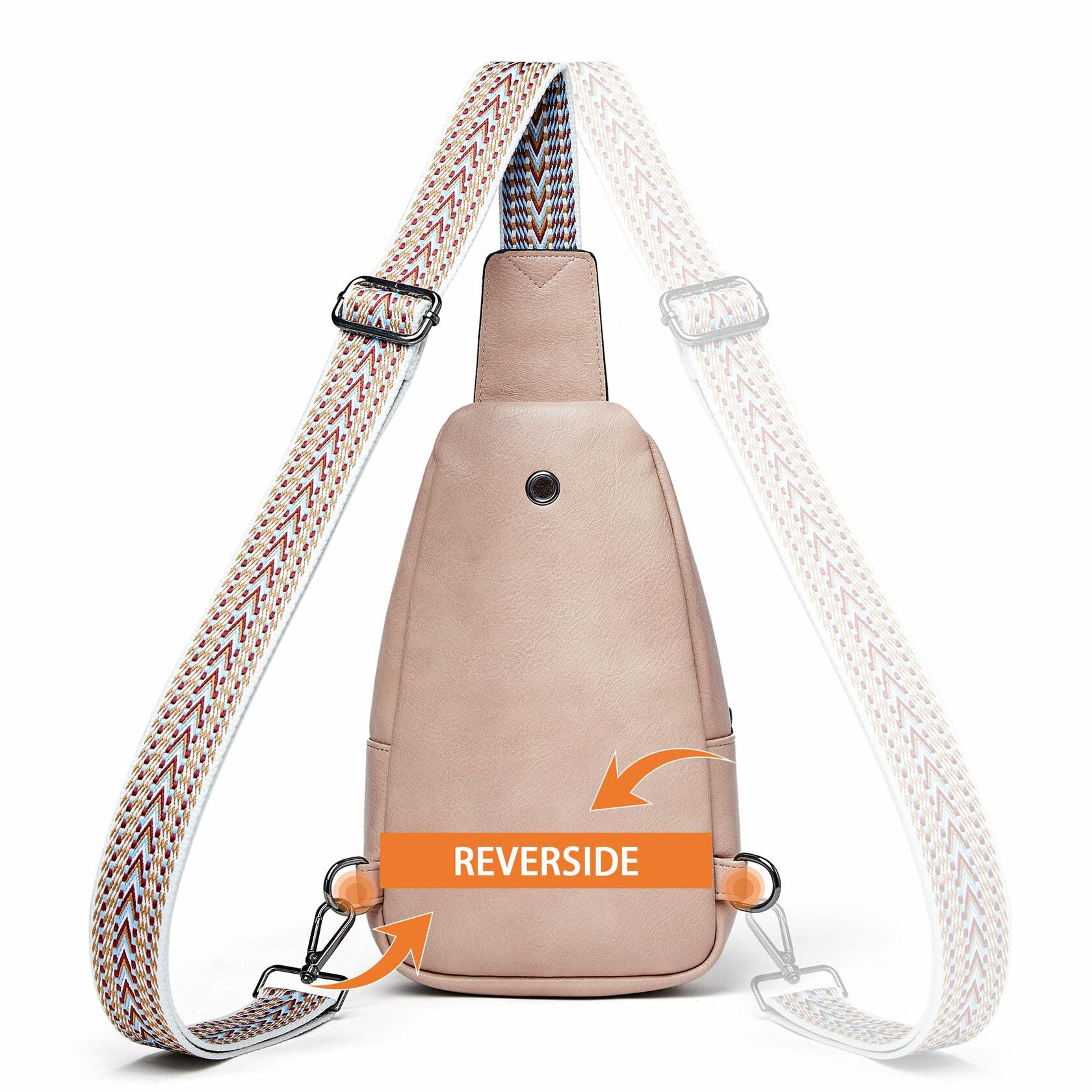 Mroede Sling Crossbody Bag Women Casual Travel Beige 7.3x4.3x11.5 Size
