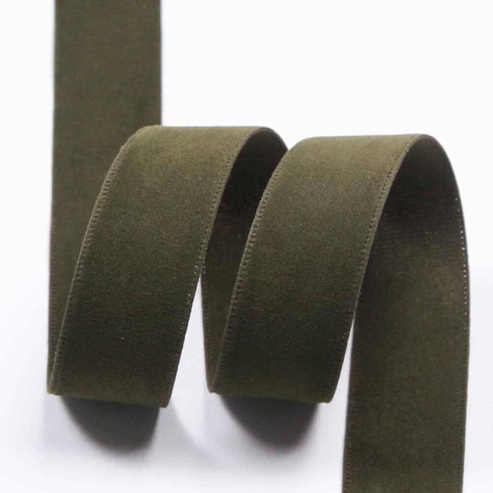 LATUROP Double Face Velvet Ribbon 1in x 10yd Black for DIY Crafts