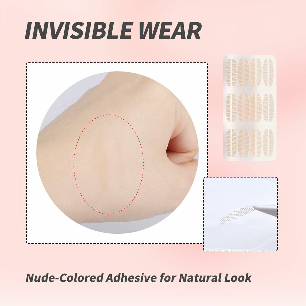 [Like New] YAFIYGI 120 Pcs Double Eyelid Tape Clear Mesh Waterproof Natural Fiber