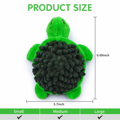 [Like New] Aqezd Turtle Small Dog Squeaky Toy with Ball 2-in-1 Plush BPA-Free