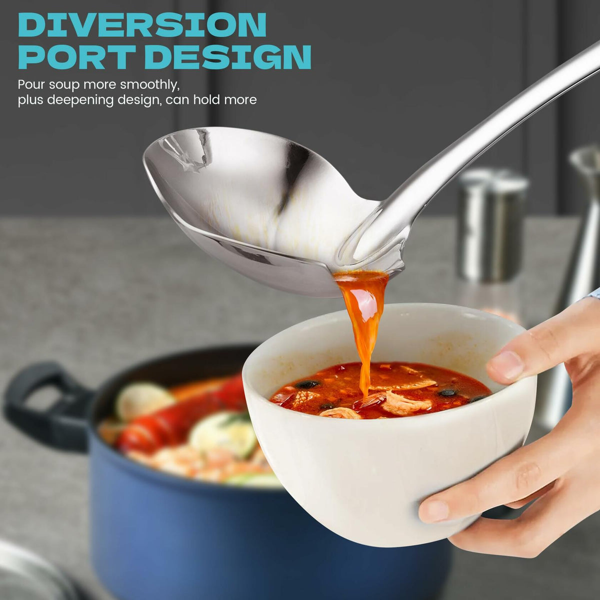 [Like New] Skimmer Slotted Spoon 316L Stainless Steel 12" Metal Heat-Proof Handle