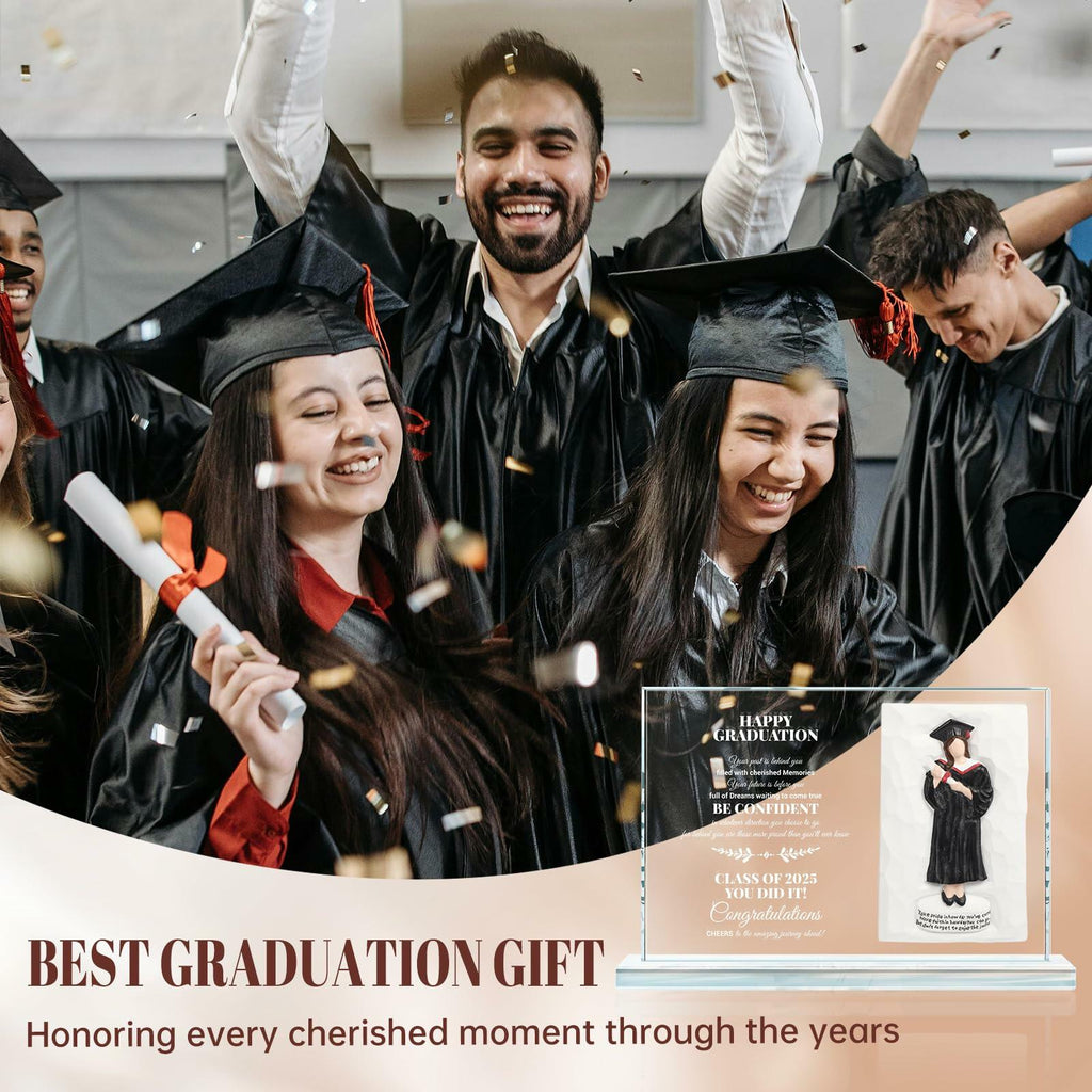 [Like New] Graduation Gifts 2025 Crystal Graduate Figurine Plaque 4x6 Inspirational