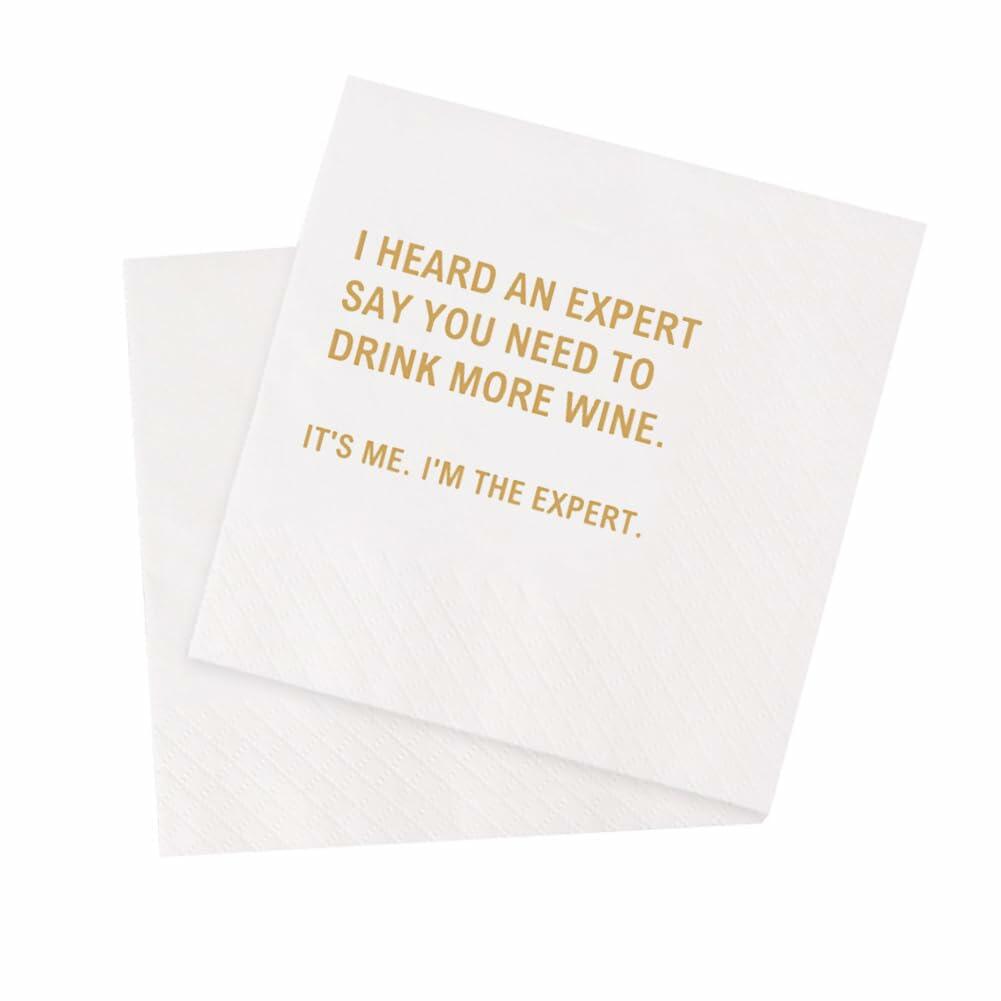 VOWFOO Funny Quotes Cocktail Napkins Birthday Bachelorette Party 100pcs