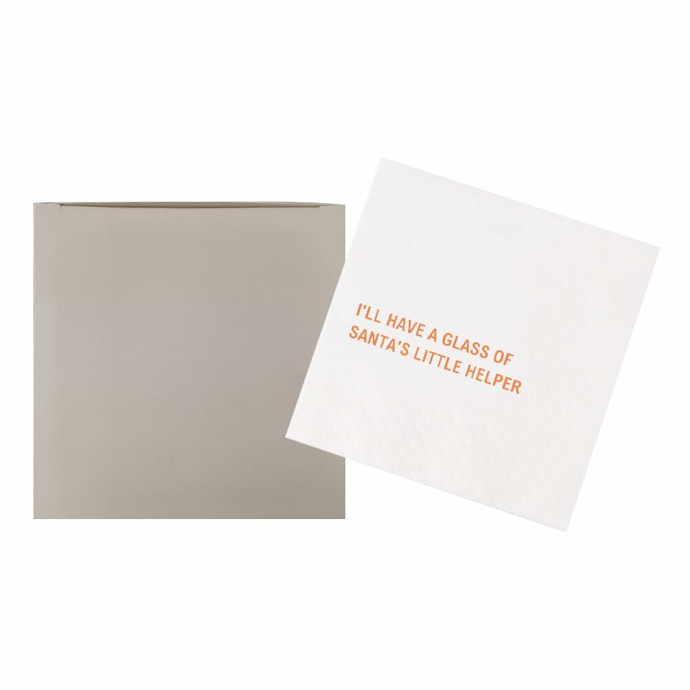 VOWFOO Christmas Cocktail Napkins Funny Quote 4.5x4.5 100pcs All The Baked Goods