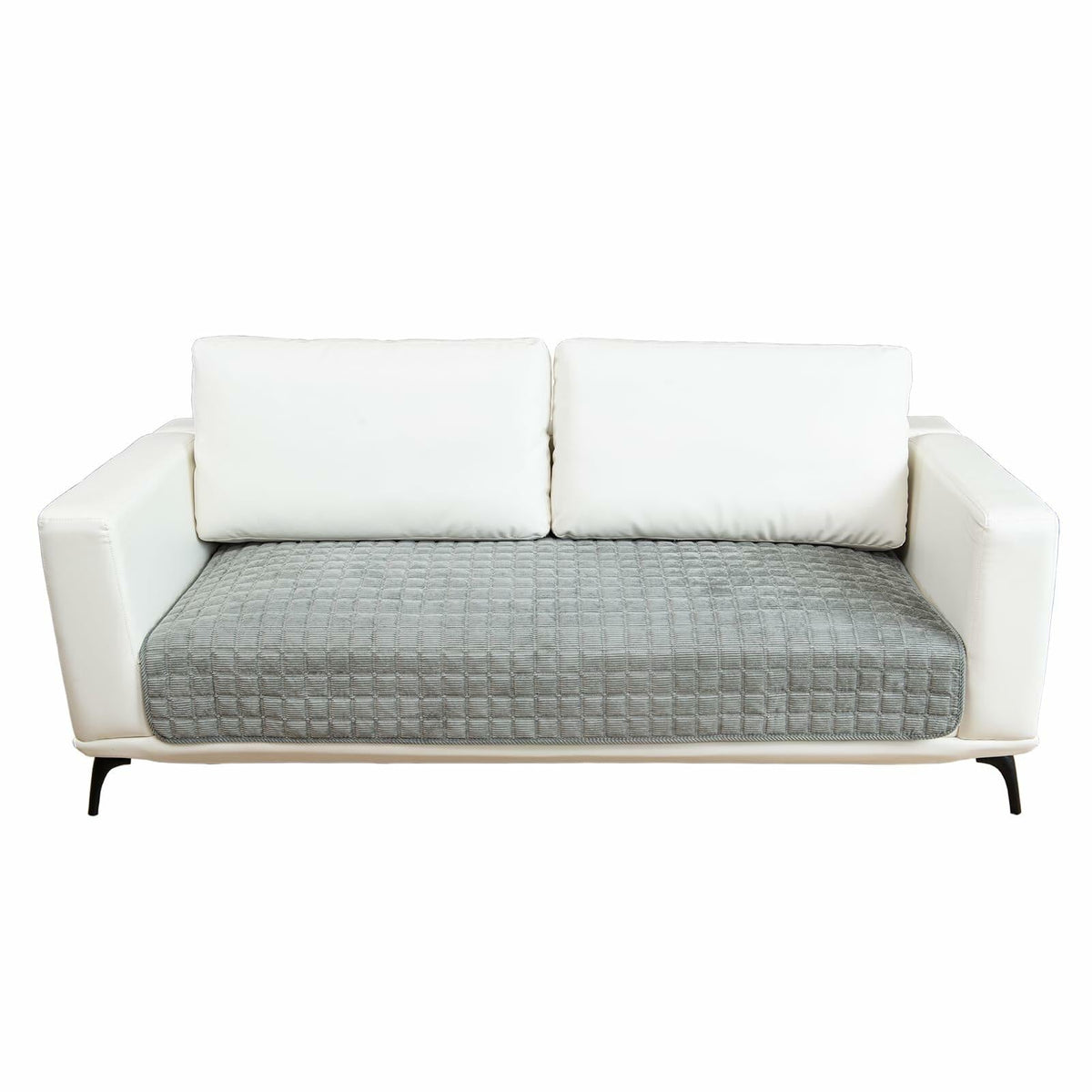 TAOMOCASTL Corduroy Sectional Sofa Cover Non Slip Washable Gray 28x70 1pc