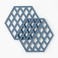 Figmint Silicone Trivet Heat-Resistant 8" Square Blue
