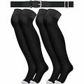 Londkaron Elite Baseball Softball Socks & Belt Combo Black 2 Pairs Size S