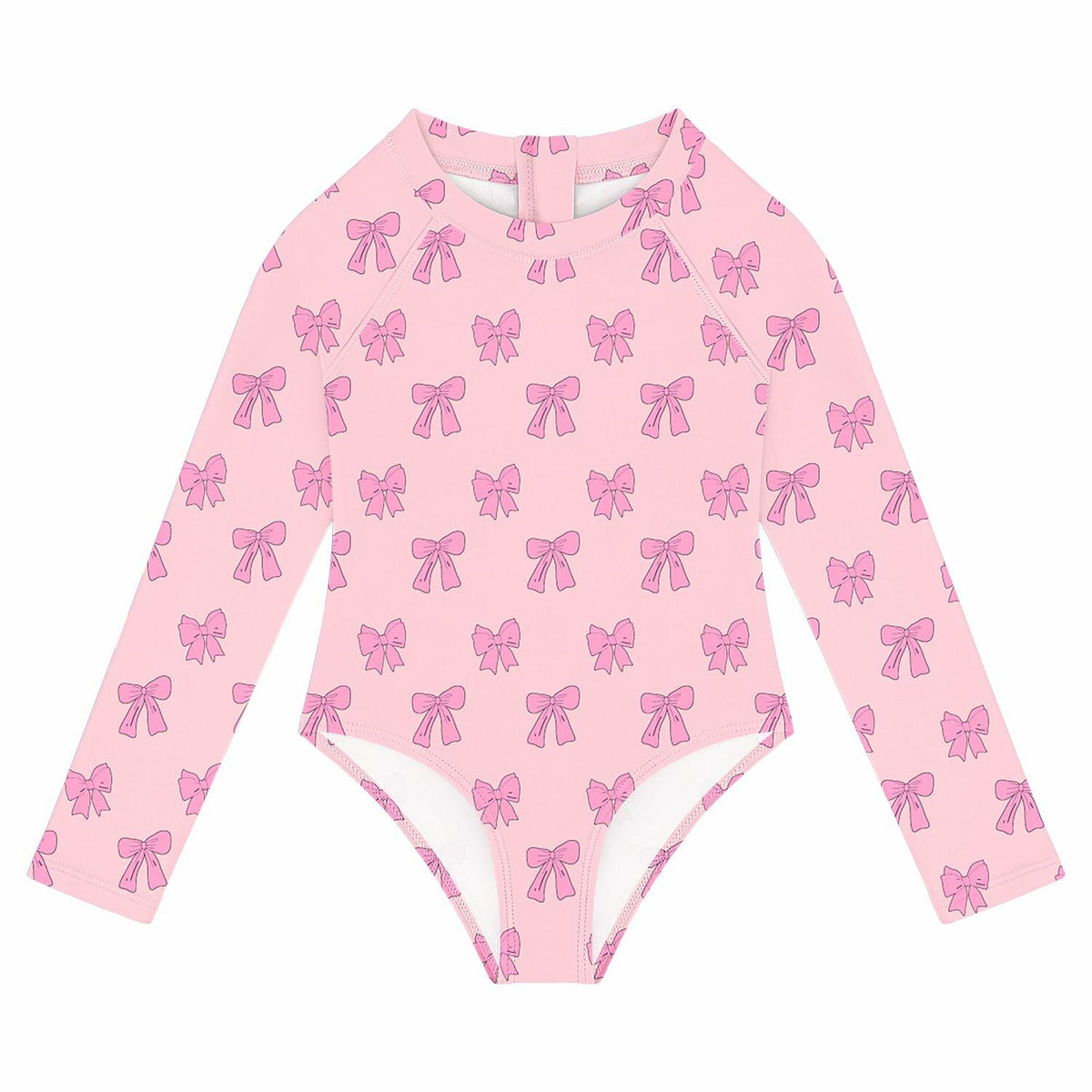 Toddler Girls One Piece Swimsuit Long Sleeve Zipper Pink Size 24 Month
