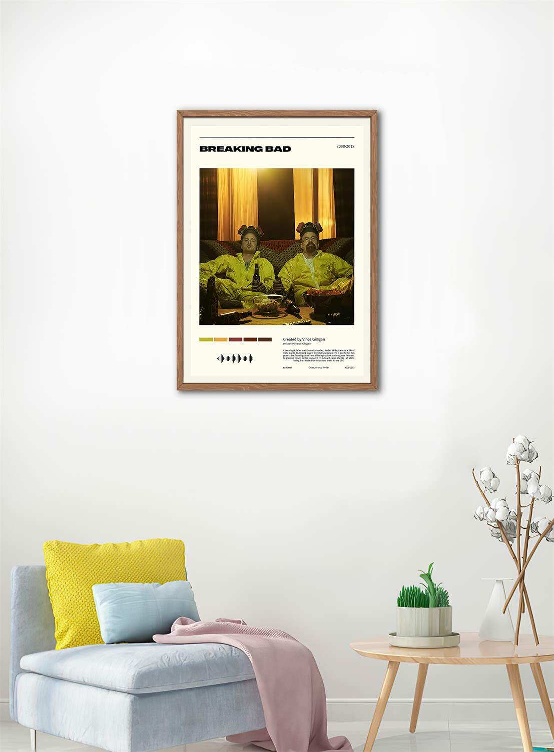 Meitux Breaking Bad Canvas Wall Art Poster 12x18in Unframed Movie Decor