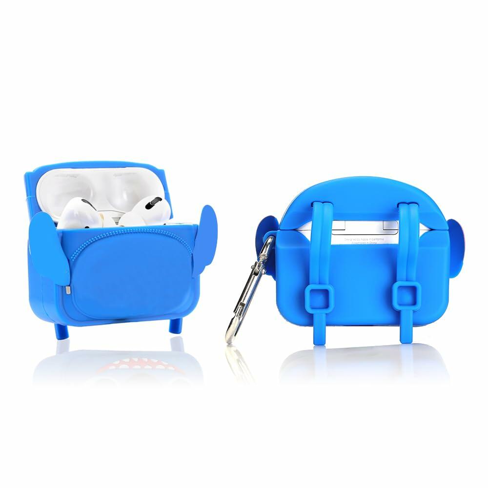 Suublg AirPods Pro Case 1st/2nd Gen 3D Cartoon Silicone Keychain Cover