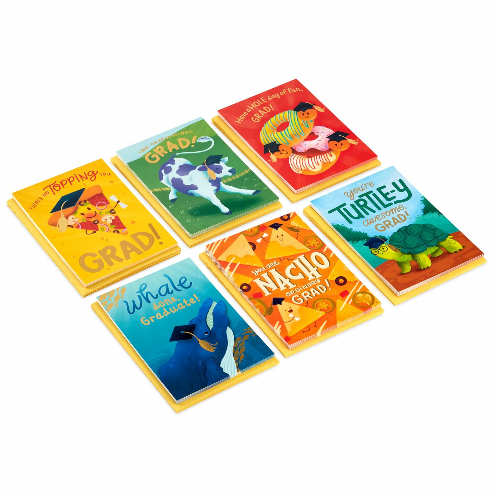 Hallmark Graduation Cards Bulk Assortment 36 Count Cartoon Multicolor Kids